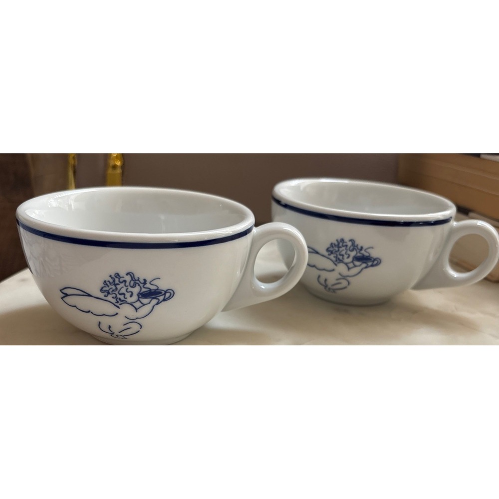 Vintage Starbucks porcelain Mug Cup 1994 R.Imports Poland Cherub Angel (2 cups)